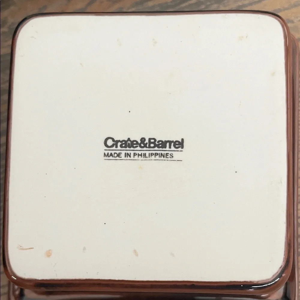 Crate&Barrel Brown Woven Serveware